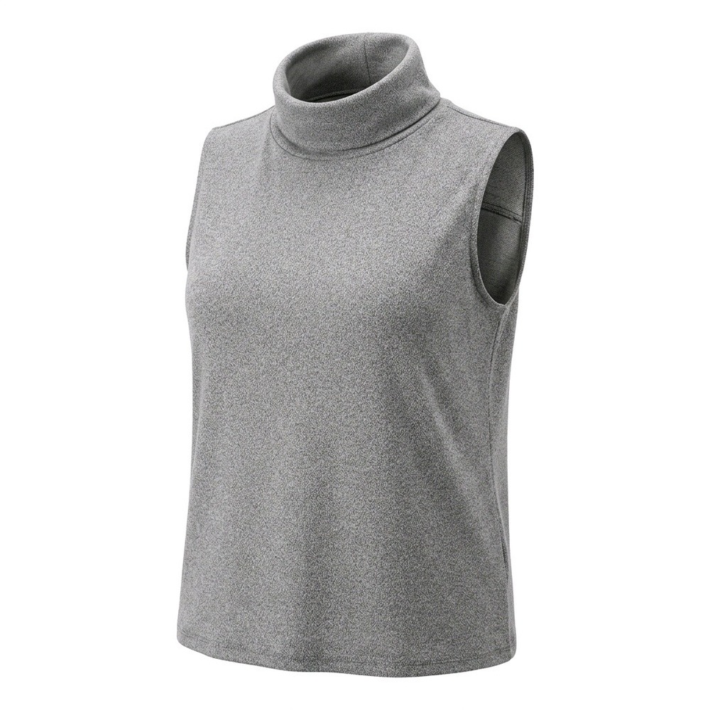 Simply Vera Vera‎ Wang Womens Gray Sleeveless Turtleneck Knit Top Size Large
